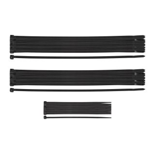 Opaski zaciskowe EXTREME czarne, zestaw 2.5 x 100 mm, 3.6 x 150 mm, 4.8 x 200 mm po 25szt