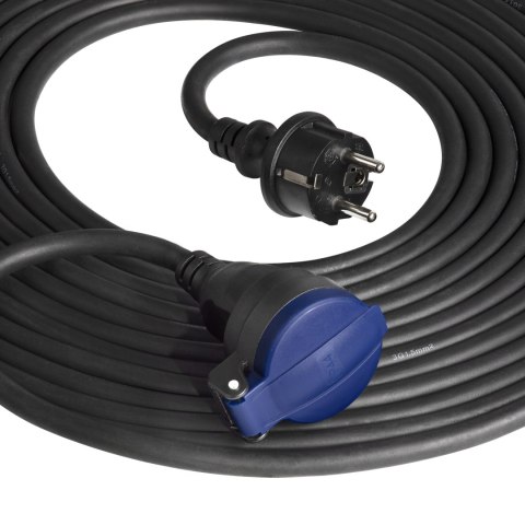 Przedłużacz warsztatowy bryzgoszczelny IP44, 1x2P+Z 10m,kabel gumowy olejoodporny H07RN-F 3x1,5mm?, 230VAC/16A