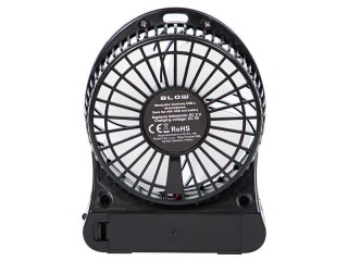 44-501# Wentylator przenośny/biurkowy 10cm usb+akumulator czarny"