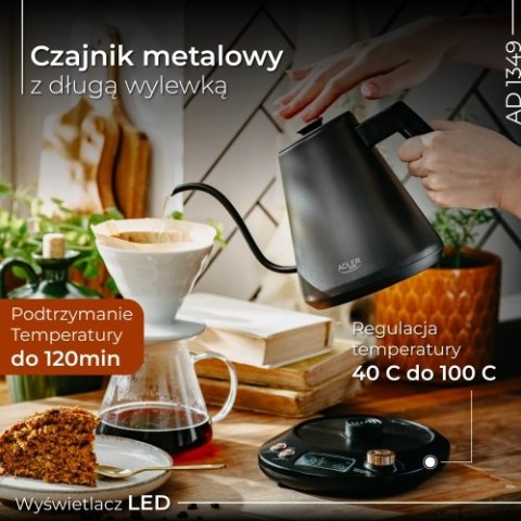 AD 1349 Czajnik metalowy z długą wylewką 1,0l