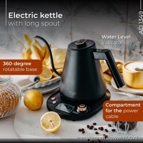 AD 1349 Czajnik metalowy z długą wylewką 1,0l