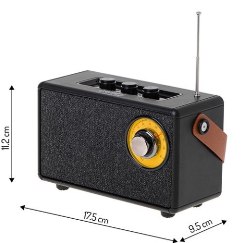 CR 1902 Black Radio fm z bluetooth - usb-c