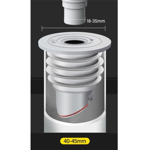 DA272A Syfon magnetyczny silikonowy 40-45mm