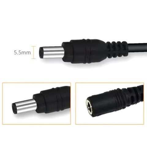 KP11 Przedłużacz 5m kabel zasilający 5,5mm