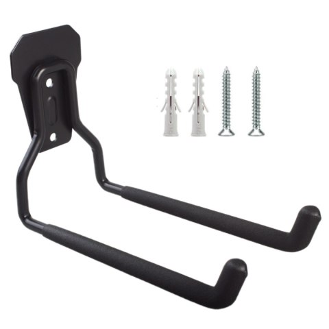 Uchwyt ścienny do garażu Maclean, na opony, narzędzia ogrodnicze, drabinę, węże. rowery, stalowy, max. obciążenie 35kg, MC-440