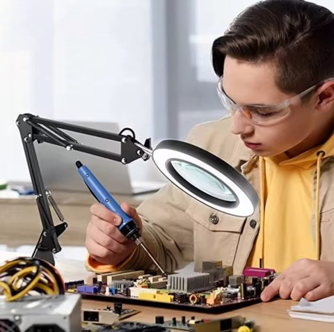 ZD144 Lampka lupa kosmetyczna biurkowa