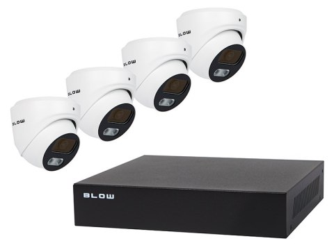 78-671# Zestaw monitoringu poe blow 4x5mp 1tb bl-ki5t4/poe/1tb 4x kamery kopułowe 5mp dysk hdd1tb