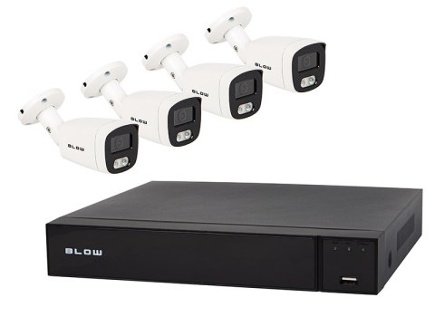 78-672# Zestaw monitoringu poe blow 4x8mp 2tb bl-ki8b4/poe/2tb 4x kamery tubowe 8mp dysk hdd2tb