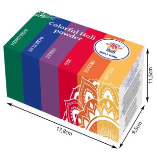 Kolorowy proszek Holi- zestaw 6x100g