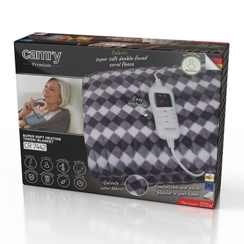 CR 7442 Elektryczny koc nakładany z czasomierzem (1) super miękki