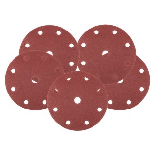 Krążki ścierne 150 mm, P120, 5 szt., z 9 otworami do 04-721