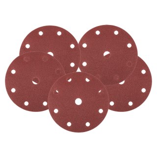 Krążki ścierne 150 mm, P60, 5 szt., z 9 otworami do 04-721