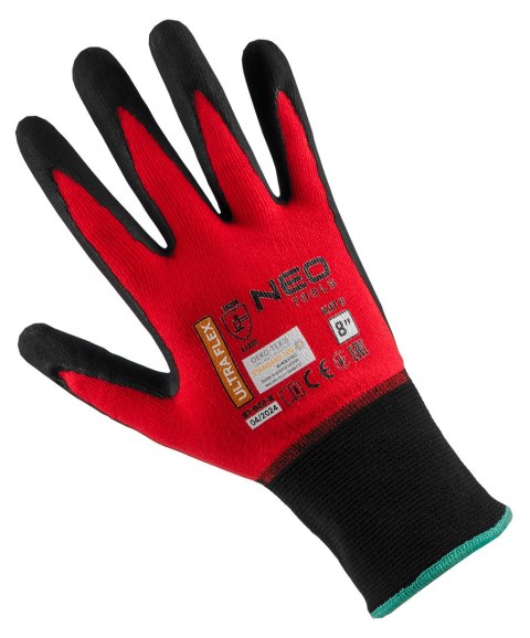 Rękawice robocze ultraflex, nylon-spandex, pokrycie polimetrowo-nitrylowe (foam), 4131X, rozmiar 8 Rękawice robocze ultraflex, nylon-spandex, pokrycie polimetrowo-nitrylowe (foam), 4131X, rozmiar 8