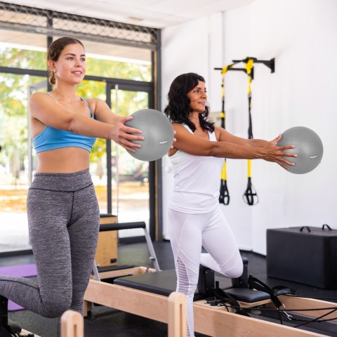 Mini piłka gimnastyczna do pilates rehabilitacyjna 25cm, kolor szary , REBEL ACTIVE