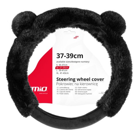 Pokrowiec nakładka na kierownicę samochodową swc-57-m 37-39cm amio-04167 Pokrowiec nakładka na kierownicę samochodową swc-57-m 37-39cm amio-04167