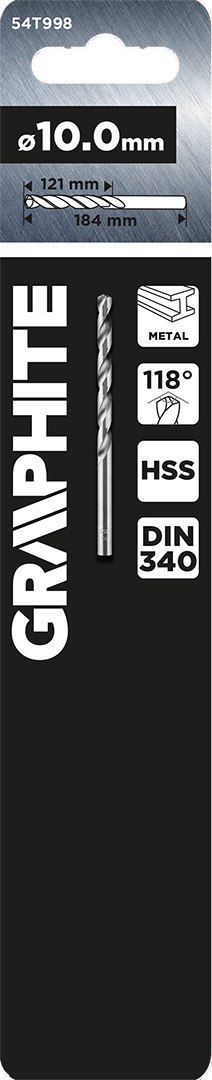 Wiertło do metalu HSS, DIN 340, przedłużane, 10 mm Wiertło do metalu HSS, DIN 340, przedłużane, 10 mm