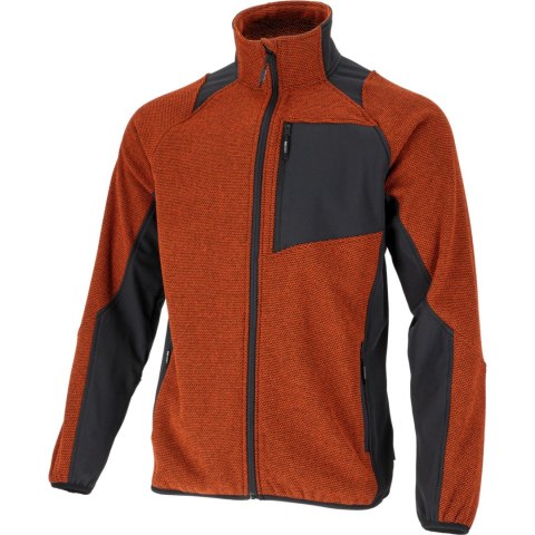Bluza tech-fleece ceglasto-czarna, "3xl", ce,lahti