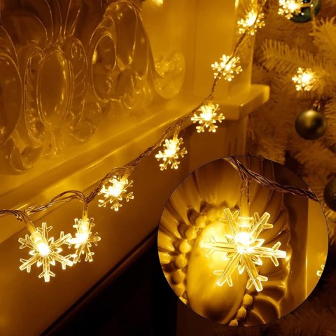 DA324 Lampki choinkowe led 3m płatki