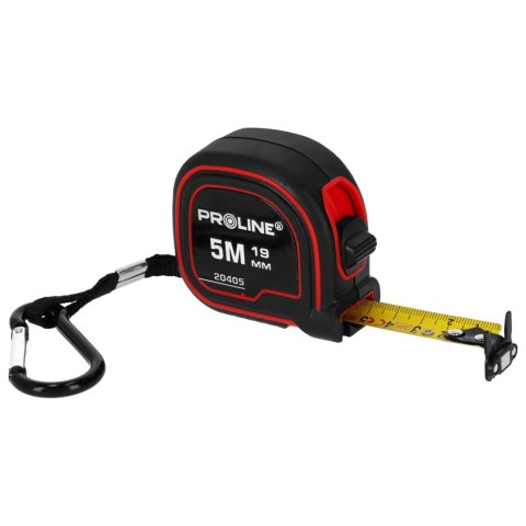 Miara zwijana 8m/25mm dwustr.magn.nyl.zaw.klip.ce.proline