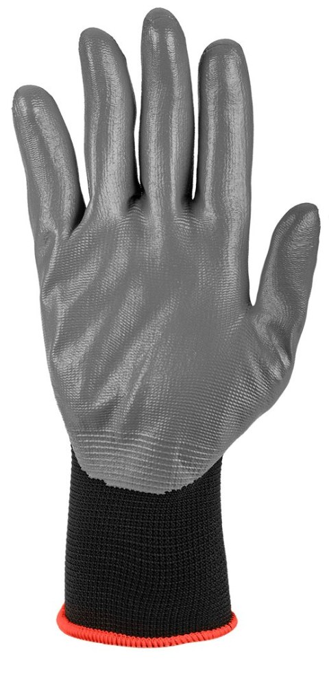 Rękawice robocze, poliester pokryty nitrylem, 4131X, rozmiar 7