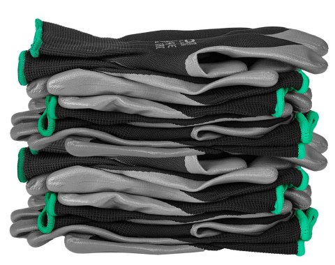 Rękawice robocze, poliester pokryty nitrylem, 4131X, rozmiar 8