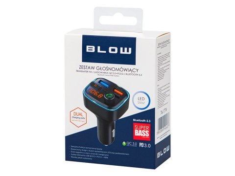 74-177# Transmiter fm blow bluetooth5.3+qc3.0 +pd 30w