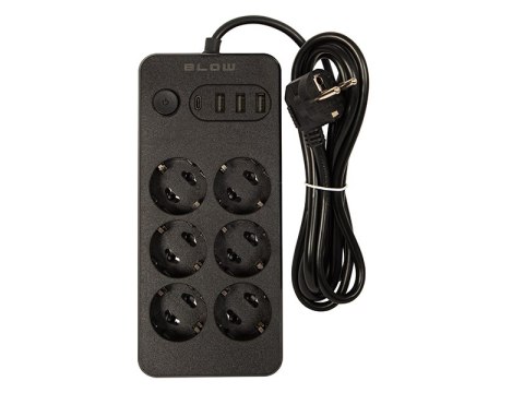 98-210# Przedłużacz sieciowy ps-620 6-gniazd 3xusb 1xusb-c 2m czarny 3x1mm 98-210# Przedłużacz sieciowy ps-620 6-gniazd 3xusb 1xusb-c 2m czarny 3x1mm