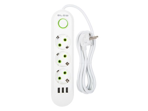 98-216# Przedłużacz sieciowy ps-320 3-gniazda 3xusb 2m biały 3x1mm 98-216# Przedłużacz sieciowy ps-320 3-gniazda 3xusb 2m biały 3x1mm
