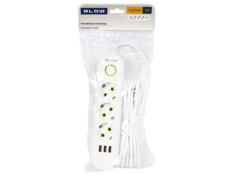 98-216# Przedłużacz sieciowy ps-320 3-gniazda 3xusb 2m biały 3x1mm 98-216# Przedłużacz sieciowy ps-320 3-gniazda 3xusb 2m biały 3x1mm