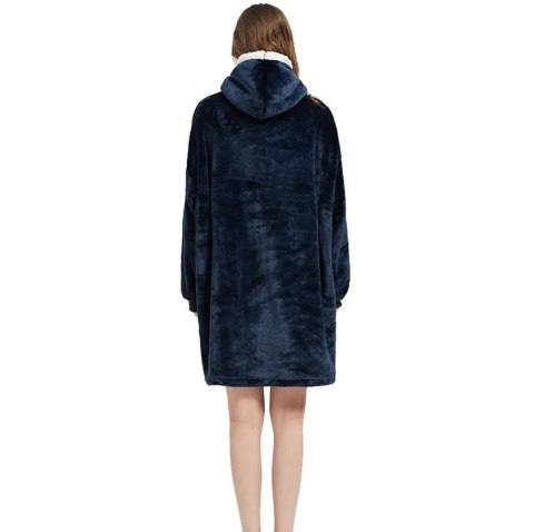 BQ82B Koc "typu bluza" 2w1 niebieski