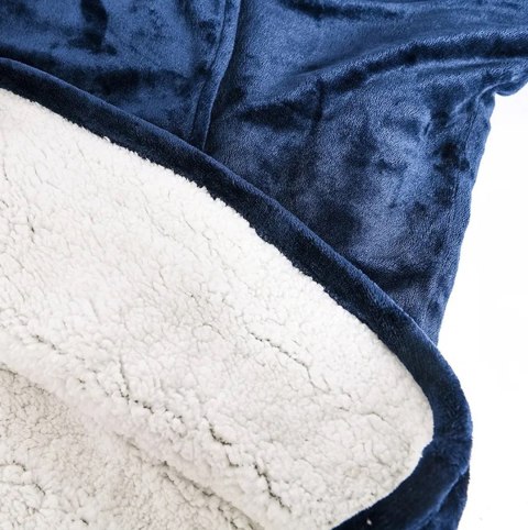 BQ82B Koc "typu bluza" 2w1 niebieski