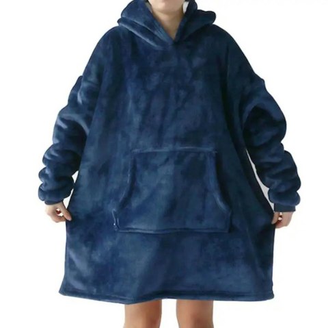 BQ82B Koc "typu bluza" 2w1 niebieski