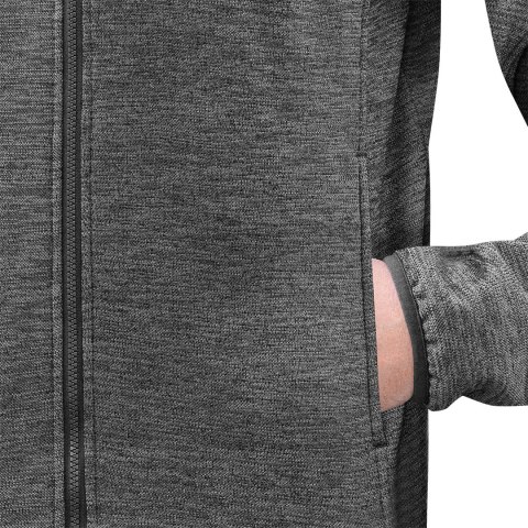 Bluza rozpinana OUTDOOR, pique, szara, rozmiar XXL