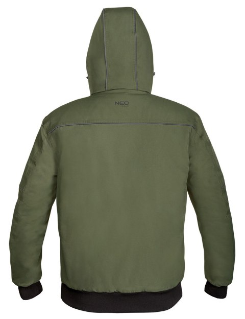 Kurtka ocieplana z kapturem OUTDOOR, zielona, rozmiar S Kurtka ocieplana z kapturem OUTDOOR, zielona, rozmiar S