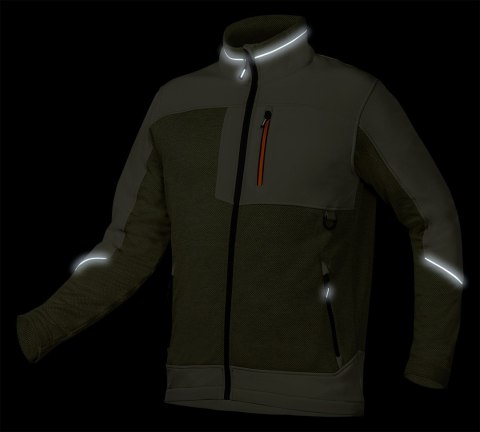 Bluza softshell OUTDOOR, zielona, rozmiar XL Bluza softshell OUTDOOR, zielona, rozmiar XL
