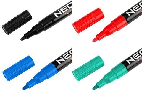 Marker budowlany, 4 kolory, permanentny, wodoodporny, lakierowy, aluminiowy, 4 szt. Marker budowlany, 4 kolory, permanentny, wodoodporny, lakierowy, aluminiowy, 4 szt.