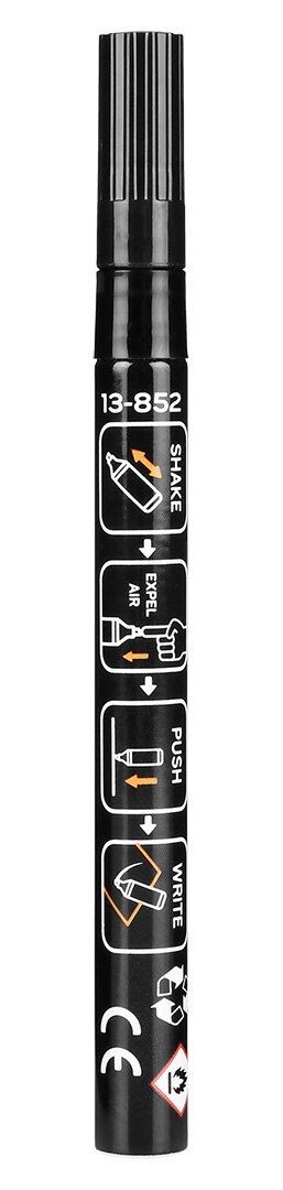 Marker budowlany, czarny, permanentny, wodoodporny, lakierowy, aluminiowy, 4 szt. Marker budowlany, czarny, permanentny, wodoodporny, lakierowy, aluminiowy, 4 szt.