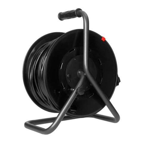 Przedłużacz bębnowy, 4 gniazda 2P+Z, kabel PVC H05VV-F 3x1,5mm?, długość - 50m, STAŁE GNIAZDA, termik, przesłony torów prądowych
