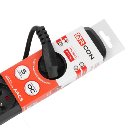 Listwa zasilająca ARC5 5g 5,0m czarna ARcon
