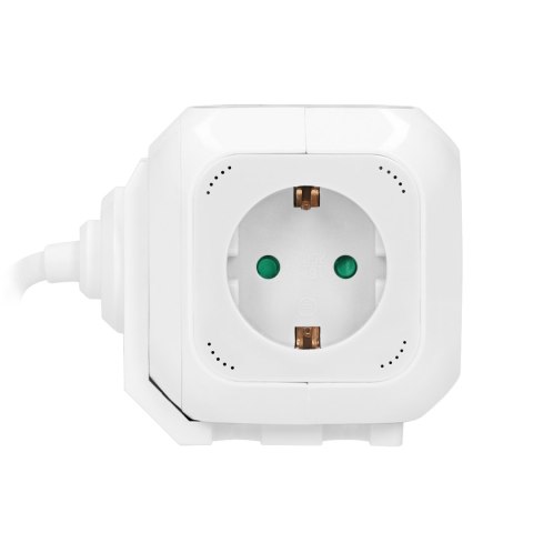 Przedłużacz 4 krotny 2P+Z (Schuko), ładowarka 2xUSB, 1,4m H05VV-F 3x1,5mm2, biały