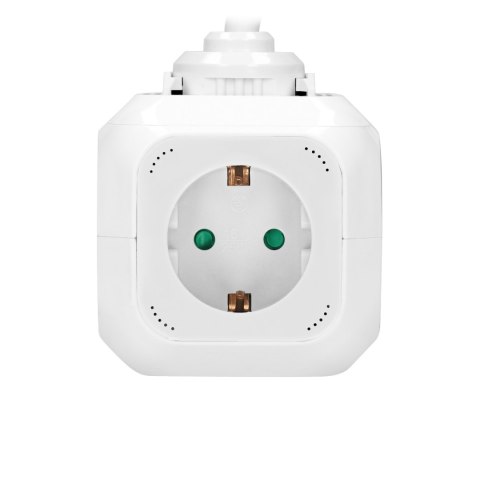 Przedłużacz 4 krotny 2P+Z (Schuko), ładowarka 2xUSB, 1,4m H05VV-F 3x1,5mm2, biały