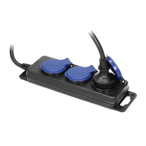 Przedłużacz warsztatowy bryzgoszczelny IP44, 3 gniazda 2P+Z IP44, przewód gumowy, H05RR-F 3x1,5mm?, długość 3m