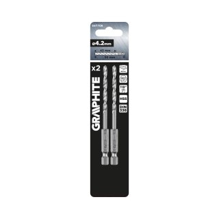 Wiertło do metalu Hex 4.2 mm, 2 szt.