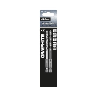 Wiertło do metalu Hex 5.5 mm, 2 szt.