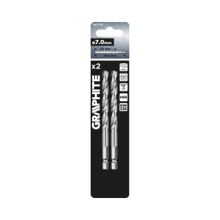 Wiertło do metalu Hex 7.0 mm, 2 szt.