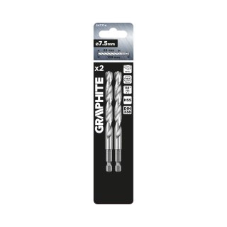 Wiertło do metalu Hex 7.5 mm, 2 szt.