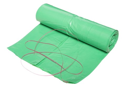 Worki na odpady 60 L, zielone z taśmą, 35 mic, 10 szt. Worki na odpady 60 L, zielone z taśmą, 35 mic, 10 szt.