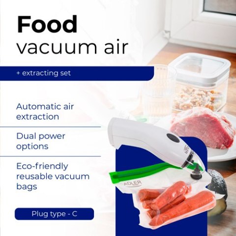 AD 4515 Pompka do pakowania próżniowego + zestaw do próżniowego pakowania