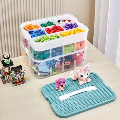 DA326A Pudełko pojemnik na klocki 2 warstwy