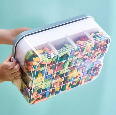 DA326A Pudełko pojemnik na klocki 2 warstwy